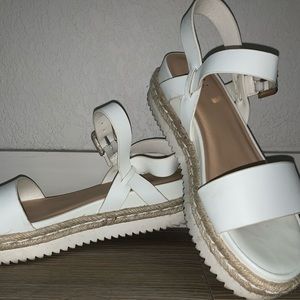 A New Day white flat sandals